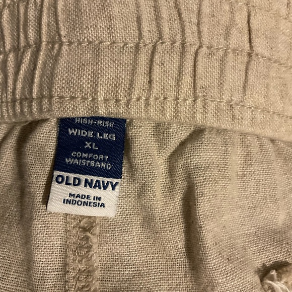 Old navy linen high rise wide leg pants comfort‎ waistband flaw - Picture 4 of 4